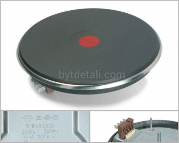Конфорка универсальная для электроплит  2000W   Ø 180mm  EGO 19.18483.003